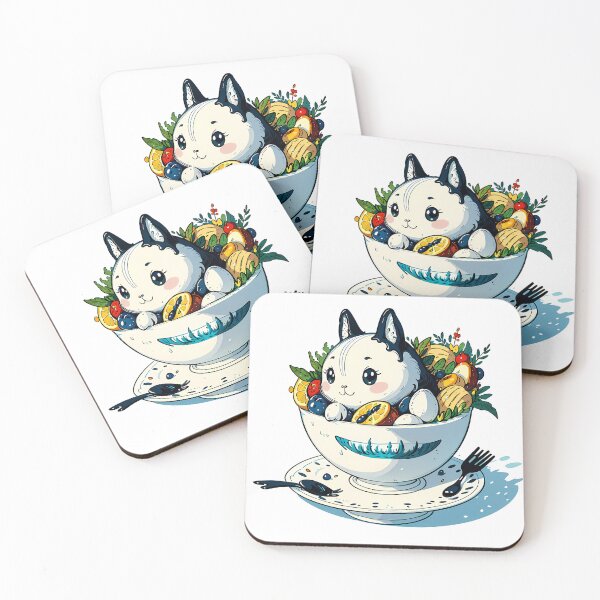 Item preview, Cute animal in salad bowl designed and sold by NekisArt.