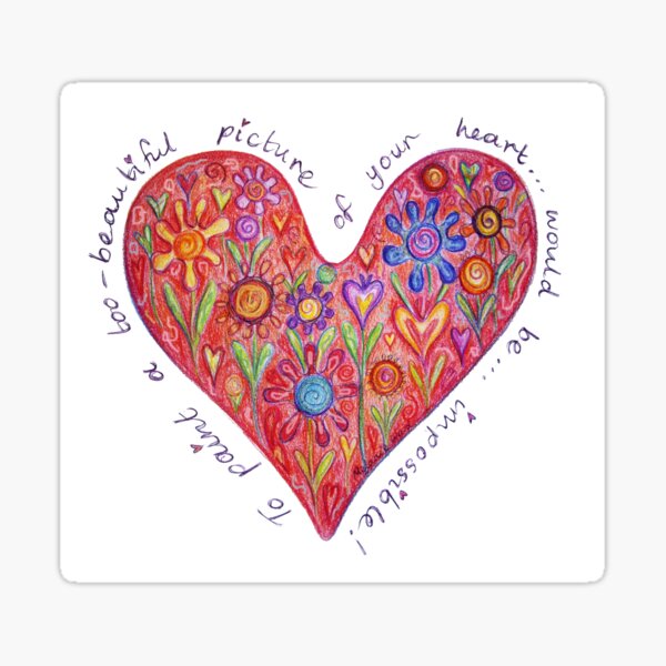 Flowering Heart Sticker