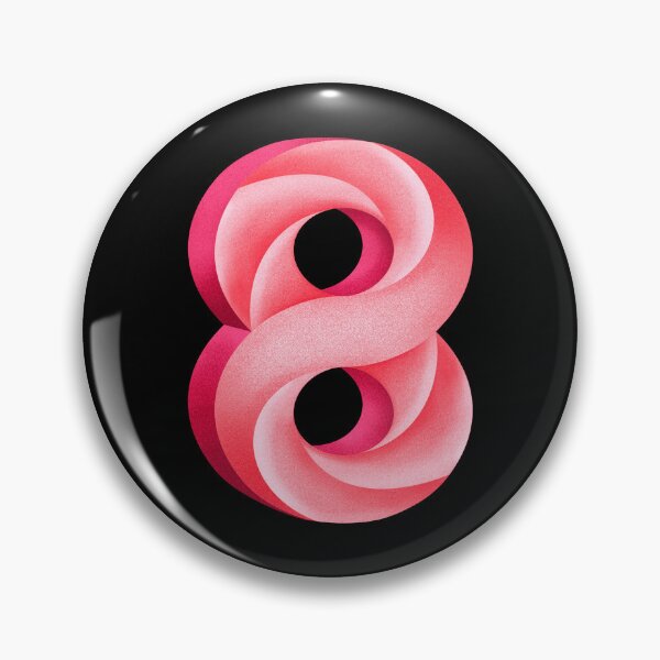 Item preview, Optical Illusion Infinity Symbol Pink  designed and sold by By Aurora Sky.