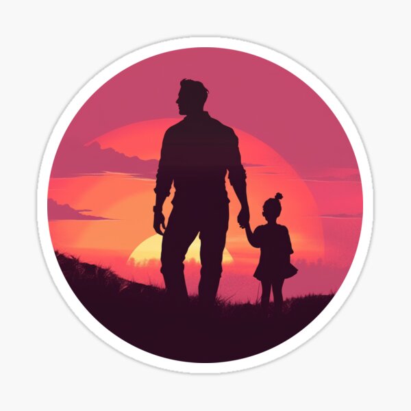 Buy Father and Daughter Silhouette Art Father Holding Little Girls Hands  Daddy and Daughter Art Silhouette Art Print Silhouette Poster Online in  India - Etsy