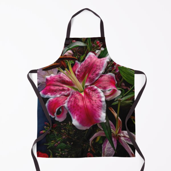 Item preview, Big Petaled Pink and White Lily designed and sold by bloomingvine.