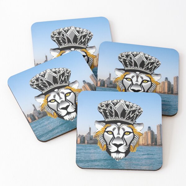 Item preview, lion in silver crown lion's head computer graphic designed and sold by JaroDesign2023.