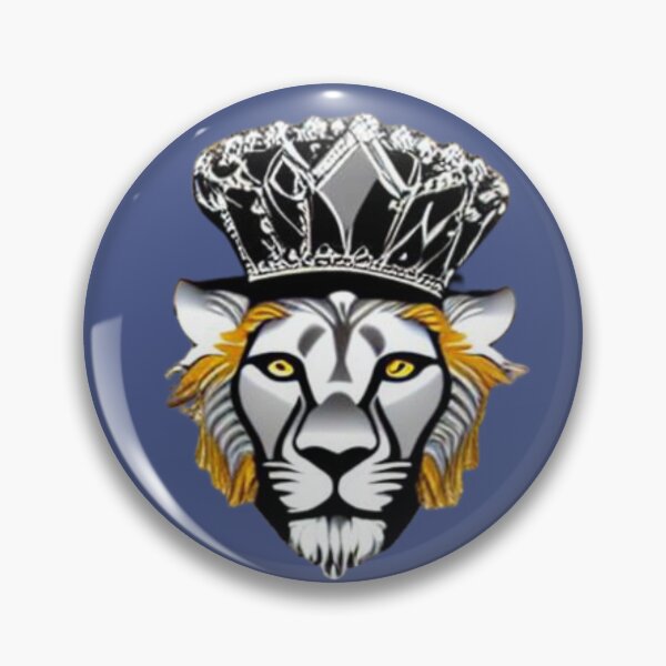 Item preview, lion in silver crown lion's head computer graphic designed and sold by JaroDesign2023.