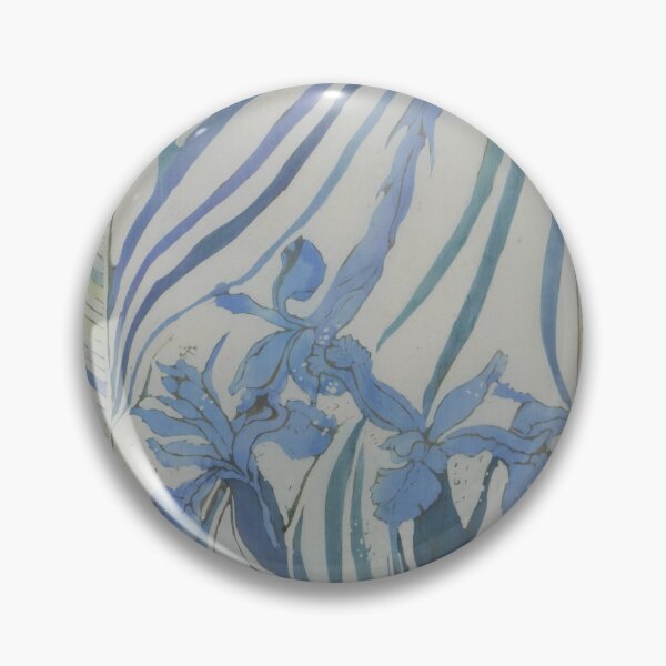 Irises in Blue Pin