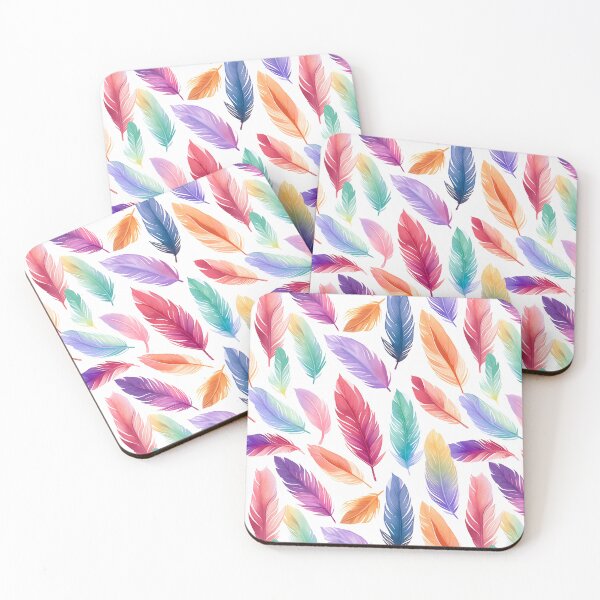 Item preview, Colourful Plume Melody: Soft Watercolour Pattern designed and sold by SynthPrint.