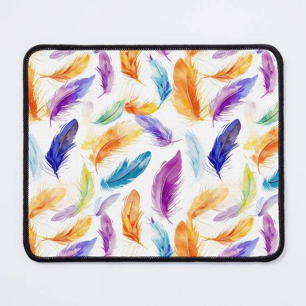 Item preview, Whimsical Feathers: Soft Watercolour Delight Pattern designed and sold by SynthPrint.