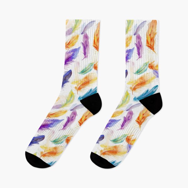 Item preview, Whimsical Feathers: Soft Watercolour Delight Pattern designed and sold by SynthPrint.