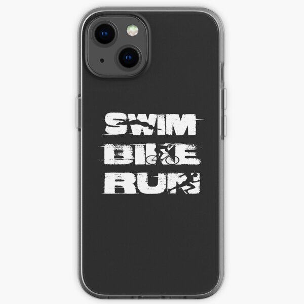 Natation, vélo, course- Triathlon Coque souple iPhone