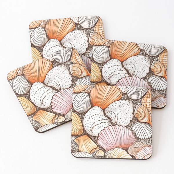 Item preview, Varias conchas en la playa junto al mar - vibraciones de verano designed and sold by LoLovi.