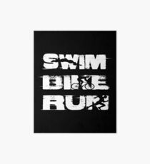 Swim, Bike, Run- Triathlon Art Board
