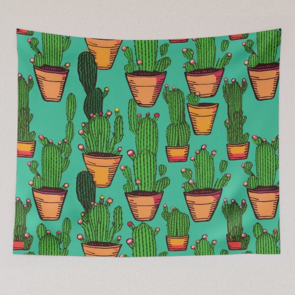 Item preview, Serenity in Spines: A Cactus Kaleidoscope designed and sold by SpicyGraphicArt.