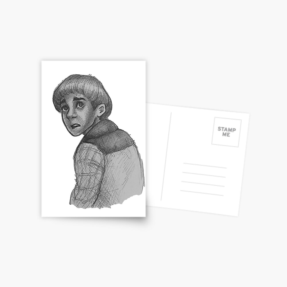 Will Byers Stranger Things Digital Portrait Postcard for Sale by NewQyu