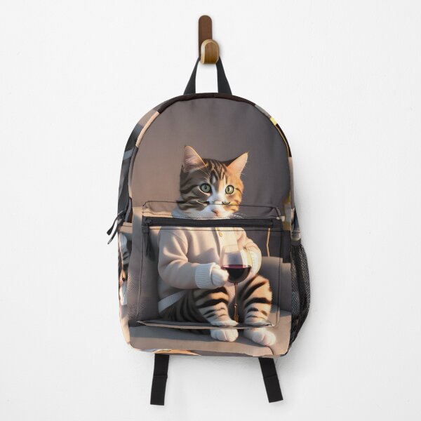 Item preview, Cat Drinking Wine - Modern Digital Art designed and sold by Ai-michiart.
