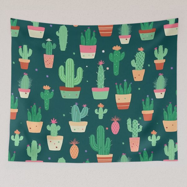 Item preview, Serenity in Spines: A Cactus Kaleidoscope designed and sold by SpicyGraphicArt.