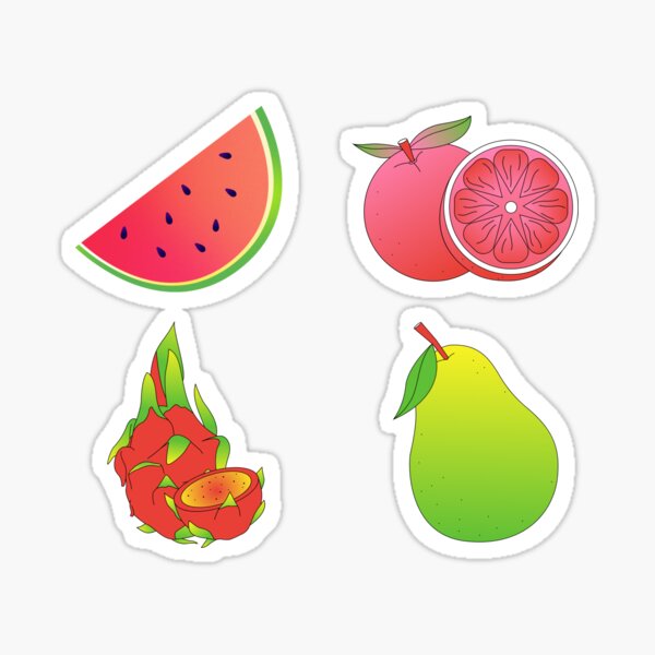 Illustrations of exotic fruits Sticker