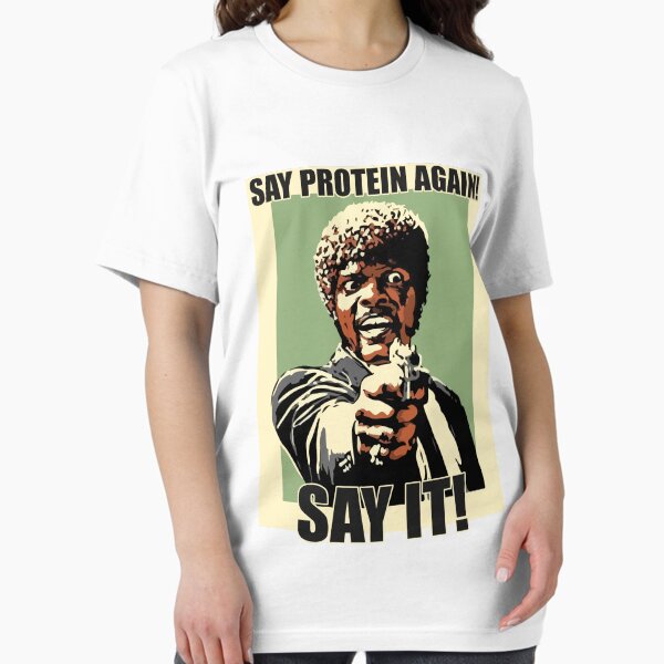 Item preview, Funny Vegan Saying - Say Protein Again designed and sold by quinoastyle.