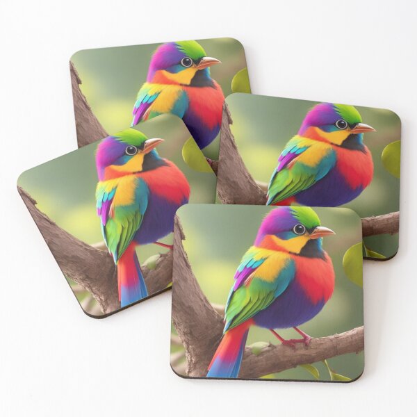 Item preview, A Colorful Bird Perched on a Tree designed and sold by artwealllove.