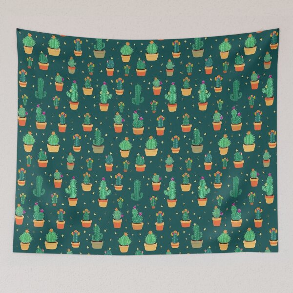Item preview, Serenity in Spines: A Cactus Kaleidoscope designed and sold by SpicyGraphicArt.