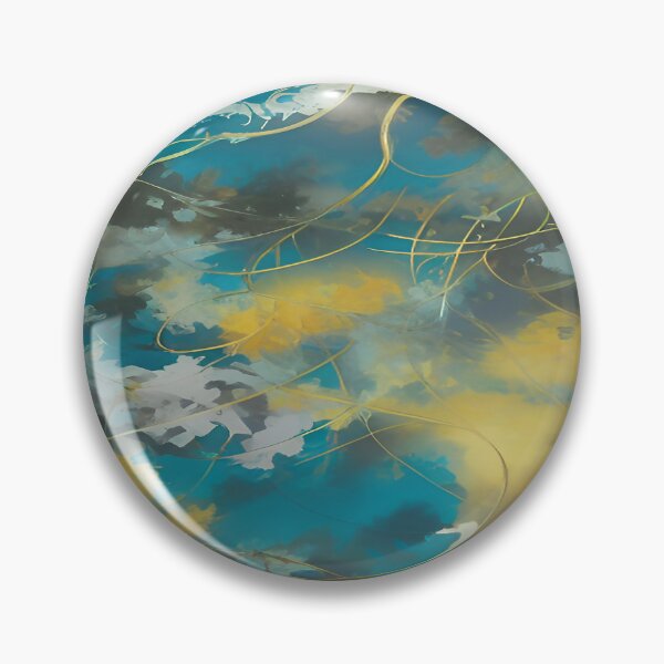 Item preview, Abstract Aqua Marine and Marigold Yellow Abstract Design Pattern designed and sold by deniselynnimage.
