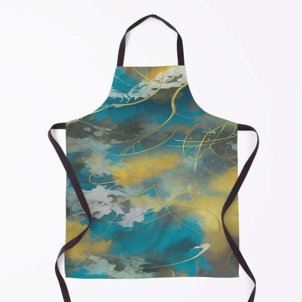 Item preview, Abstract Aqua Marine and Marigold Yellow Abstract Design Pattern designed and sold by deniselynnimage.