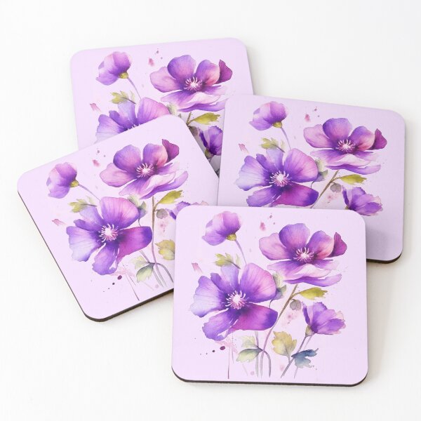 Item preview, Vibrant Violet Flowers designed and sold by illustratious.