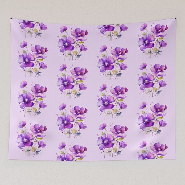 Item preview, Vibrant Violet Flowers designed and sold by illustratious.