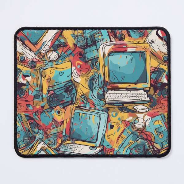 Item preview, Vibrant Pattern Art: Cartoon Computers and Tech Gadgets designed and sold by GiveMeMood.
