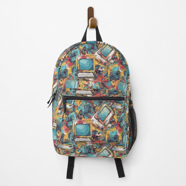 Item preview, Vibrant Pattern Art: Cartoon Computers and Tech Gadgets designed and sold by GiveMeMood.