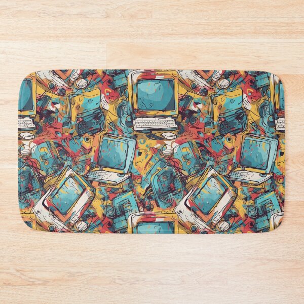 Item preview, Vibrant Pattern Art: Cartoon Computers and Tech Gadgets designed and sold by GiveMeMood.