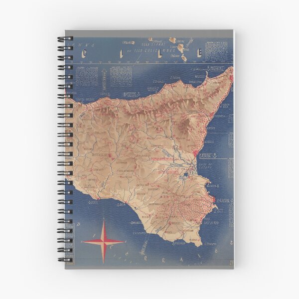 Item preview, Vintage Sicily Italy Map (1900) Old Sicilian Island Atlas designed and sold by BravuraMedia.