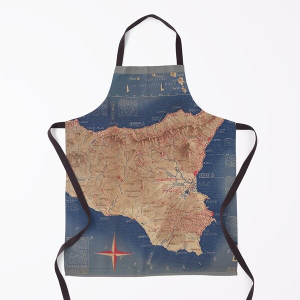 Item preview, Vintage Sicily Italy Map (1900) Old Sicilian Island Atlas designed and sold by BravuraMedia.
