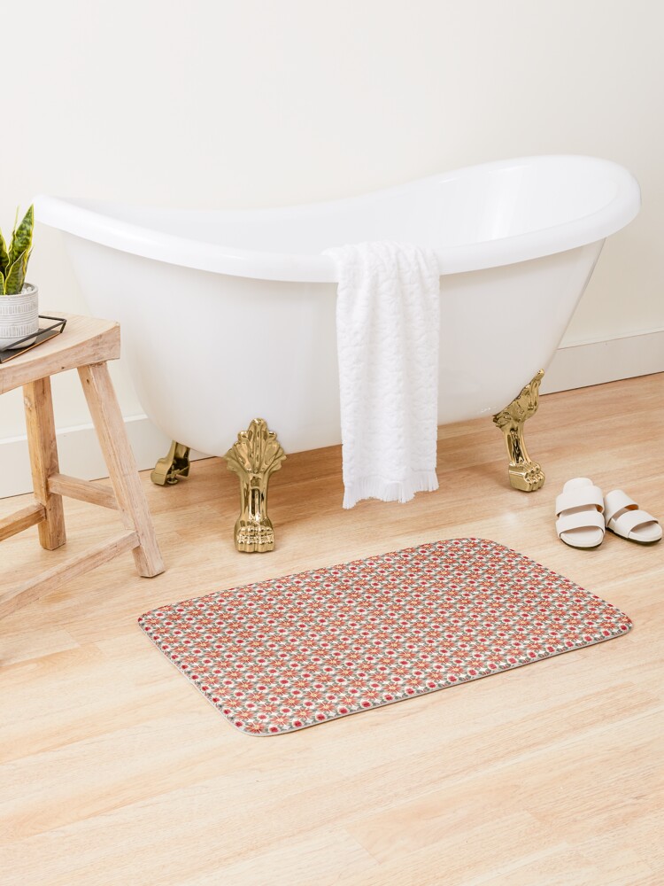Bath Mat, flower pattern "Danielle" designed and sold by Patterns For Products