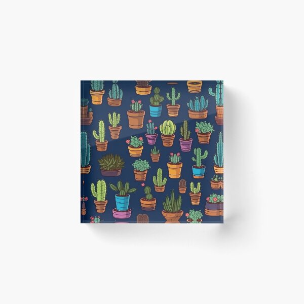 Item preview, Serenity in Spines: A Cactus Kaleidoscope designed and sold by SpicyGraphicArt.