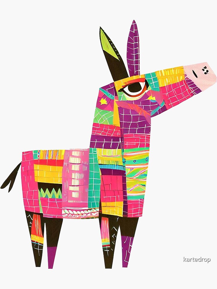 Thumbnail 3 of 3, Sticker, Patchwork Pinata designed and sold by kartedrop.