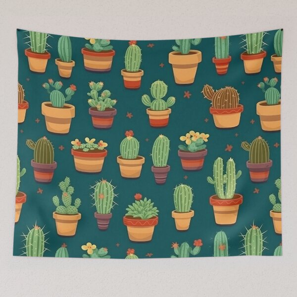Item preview, Serenity in Spines: A Cactus Kaleidoscope designed and sold by SpicyGraphicArt.