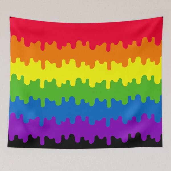 Item preview, LGBTQ Rainbow Pride Flag Melting Pattern designed and sold by sunburstdesigns.