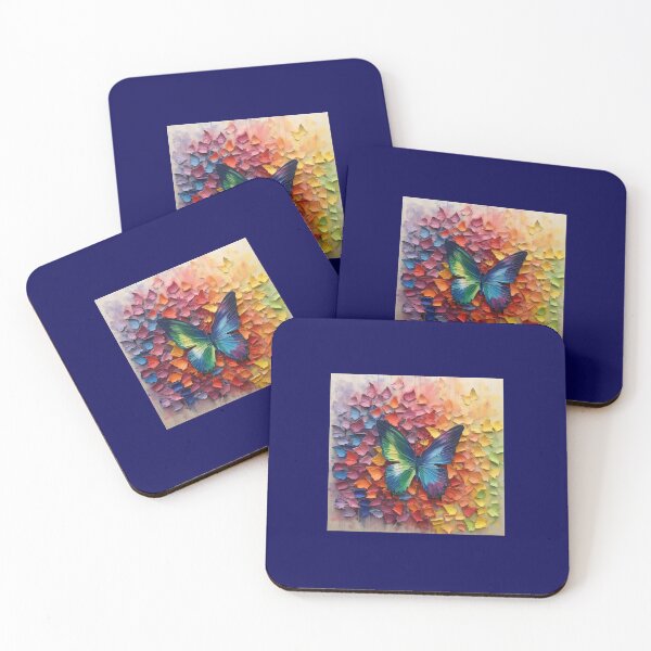 Item preview, Rainbow butterflies with colorful rainbow boho colors designed and sold by Earth Nature Creations.