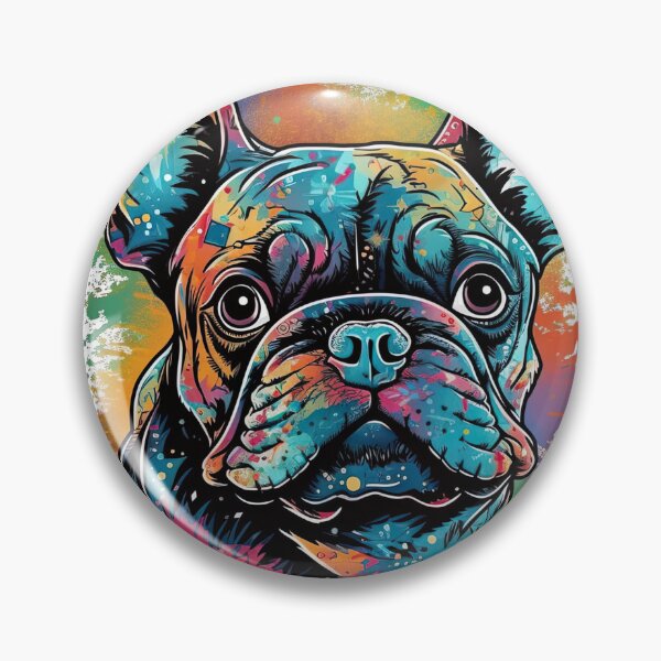 Item preview, Bulldog Love: uniqueized French Bulldog Digital masterpiece Piece - Surreal, Funky & Adorable Pet Engagement for Bulldog Lovers designed and sold by DooodleGod.