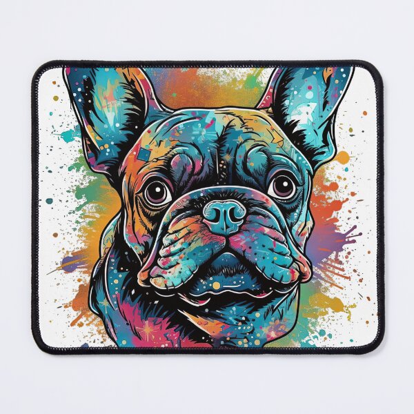 Item preview, Bulldog Love: uniqueized French Bulldog Digital masterpiece Piece - Surreal, Funky & Adorable Pet Engagement for Bulldog Lovers designed and sold by DooodleGod.