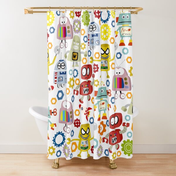 Robot Shower Curtain