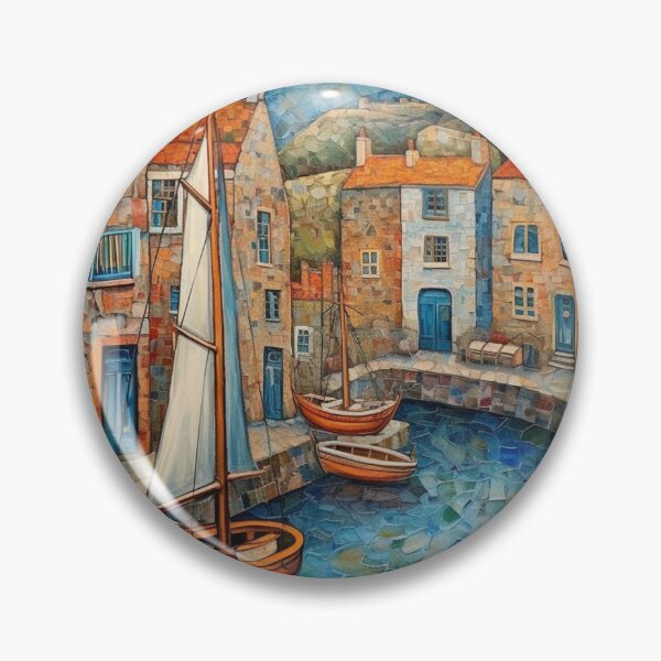 Artikelvorschau, Mousehole-Mosaik-Volkskunstszene entworfen und verkauft von EpicFoxArt.