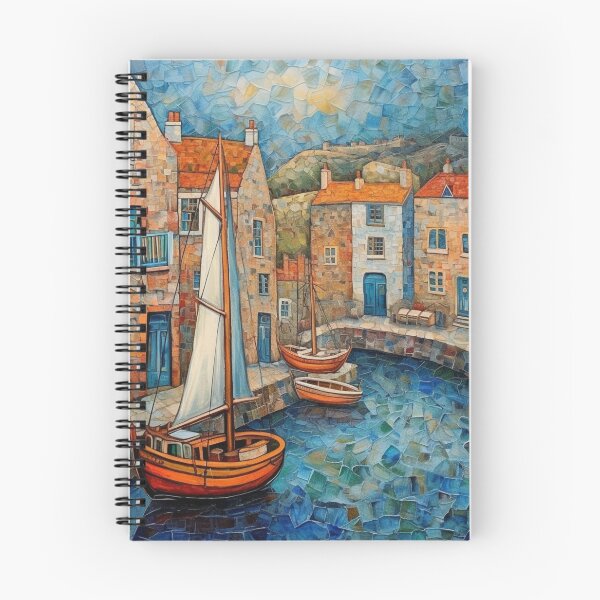 Item preview, Mousehole Mosaic Folk Art Scene designed and sold by EpicFoxArt.