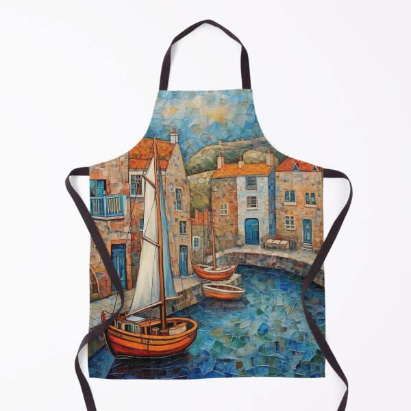 Item preview, Mousehole Mosaic Folk Art Scene designed and sold by EpicFoxArt.