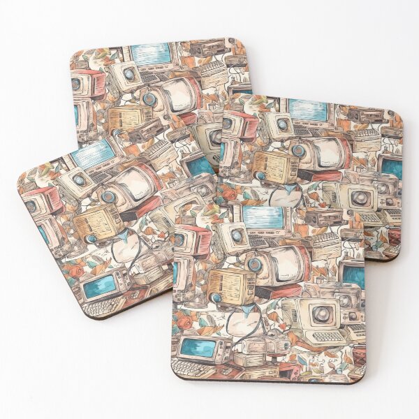 Item preview, Unique Print Art: Vibrant Patterns of Nostalgic Tech designed and sold by GiveMeMood.