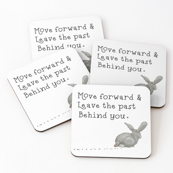 Item preview, "Move Forward" Inspirational bunny Quote designed and sold by RuthieLord.
