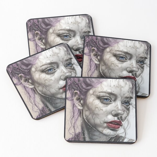 Item preview, portrait of beauty 5(no background)-fantasy-bold styles-dreamy mood-madness-abstract designed and sold by Hermossa-Art.
