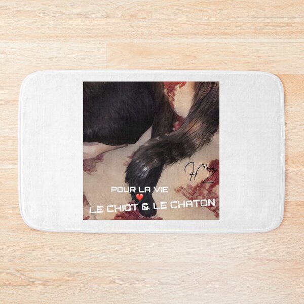 Item preview, The puppy and the kitten inscription in french designed and sold by HONDTangled.