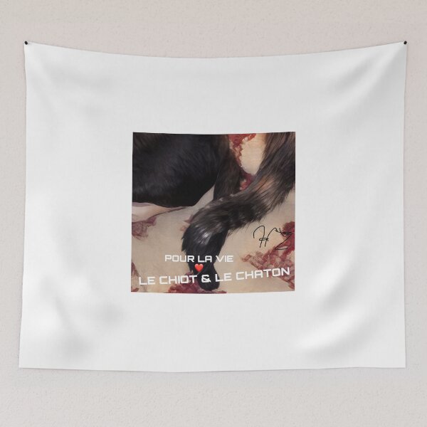 Item preview, The puppy and the kitten inscription in french designed and sold by HONDTangled.