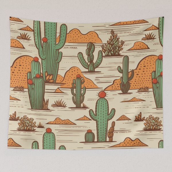 Item preview, Serenity in Spines: A Cactus Kaleidoscope designed and sold by SpicyGraphicArt.