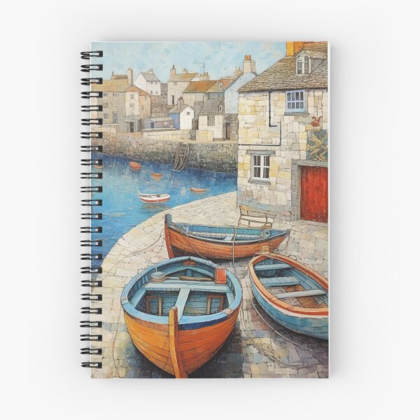 Item preview, Rowing Boats at Mousehole Harbour, Cornwall designed and sold by EpicFoxArt.